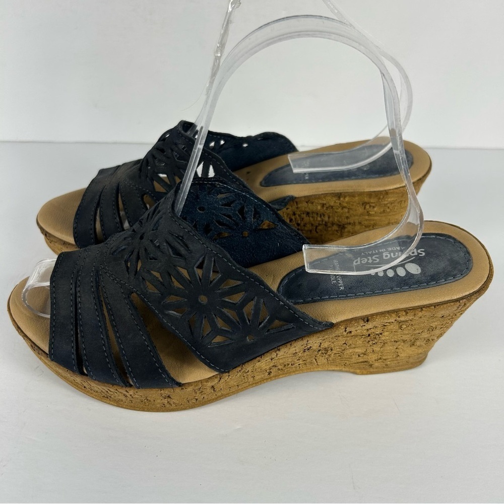 Spring step Women's Black Slip-On Sandals 40